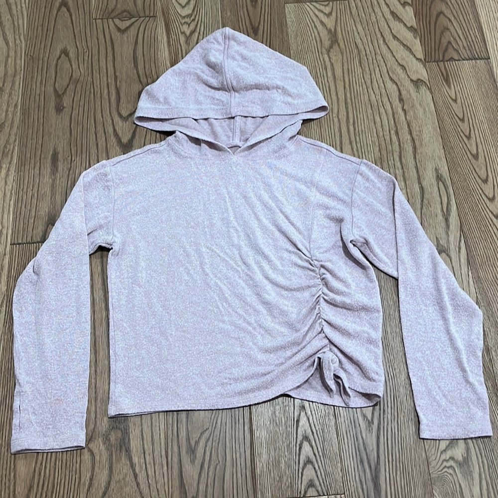 Zella girls long sleeve shirt with hood hoodie size small (7-8)